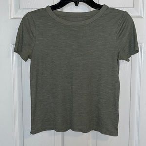 Army Green Cropped T-Shirt